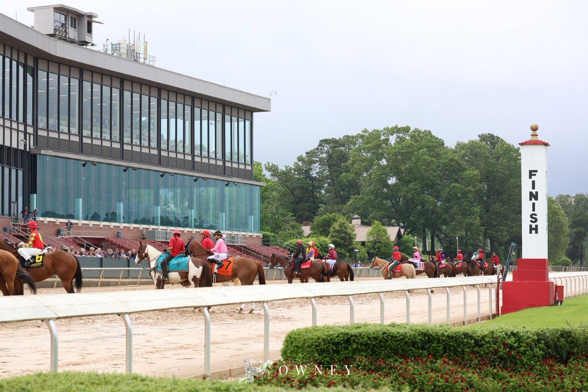 A longstanding tradition at @OaklawnRacing, The Trail’s End. 

During the post parade for the 1 3/4 miles starter allowance marathon, the longest and final race of the meet, the horses pause to face the crowd as “Auld Lang Syne” is played by the bugler. 

The heartfelt gesture is