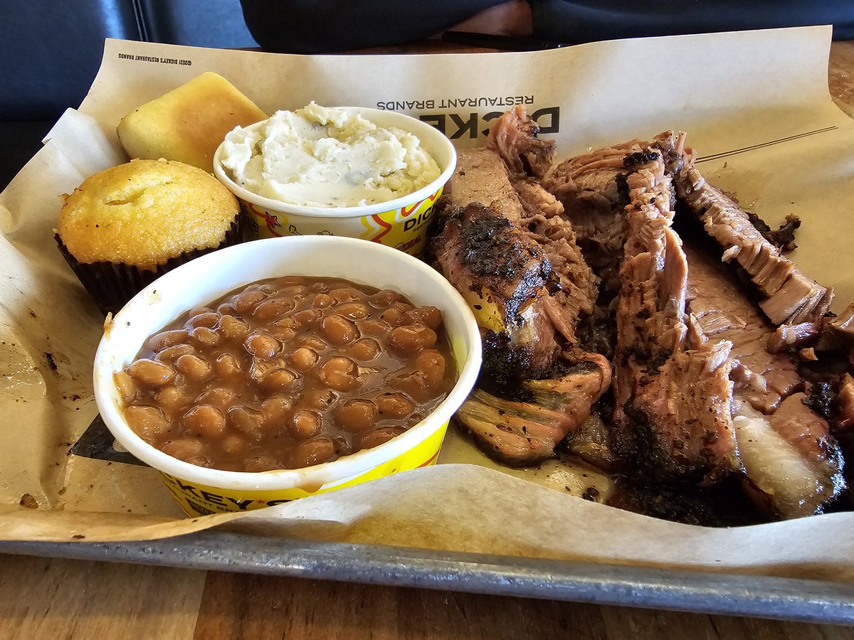 Road tripping to Texas for the #NATJA travel writing conference. First stop Dickey's BBQ in #Minot -- delicious brisket #travel ##ndlegendary