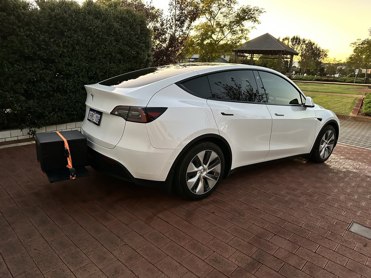 I made this for our trip to Broome. Came in very handy. Guess what it is 🧐 #Tesla #roadTrip