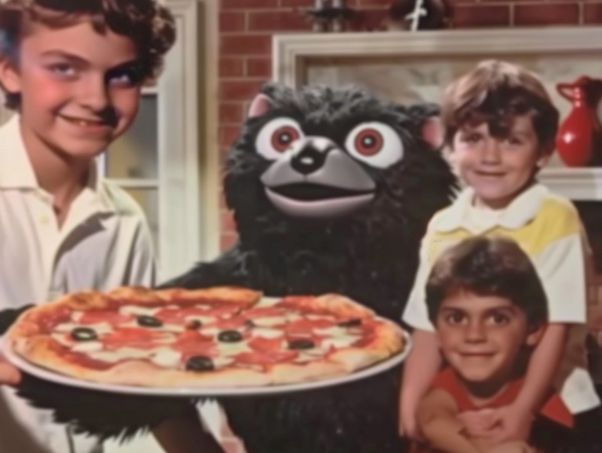 February 5th, 1988 TV ads for a restaurant called 'Pizza Dancing Pizza', Content of the ads seem to vary, but sources say that over time the mascots became more and more angry, with some ads ending with shouting matches between the families and the mascots. 01/10