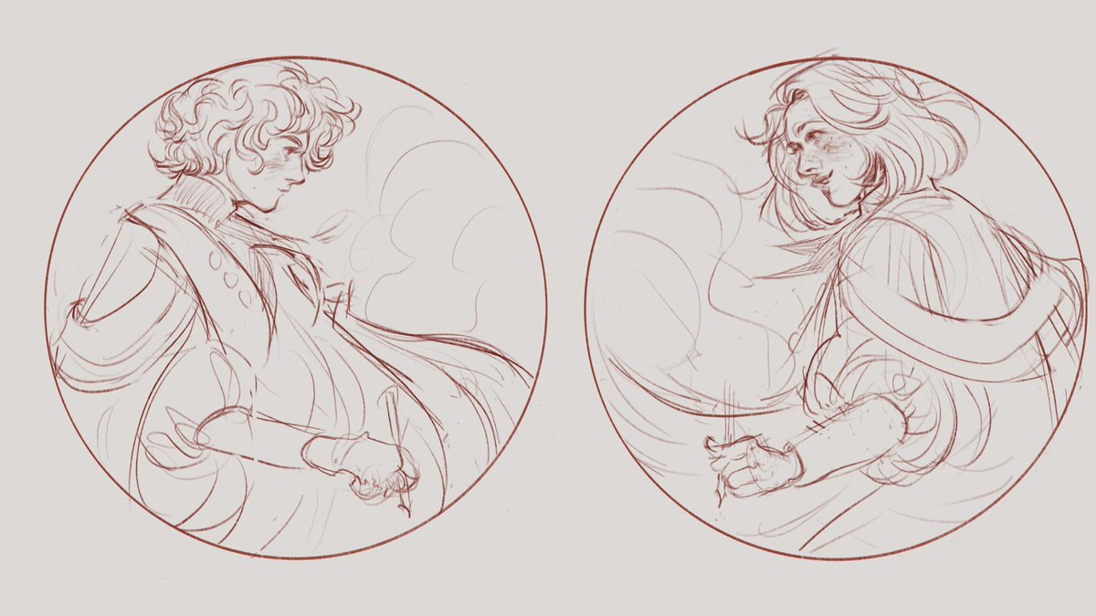 redoing the sketch on these… I miss my gorls…