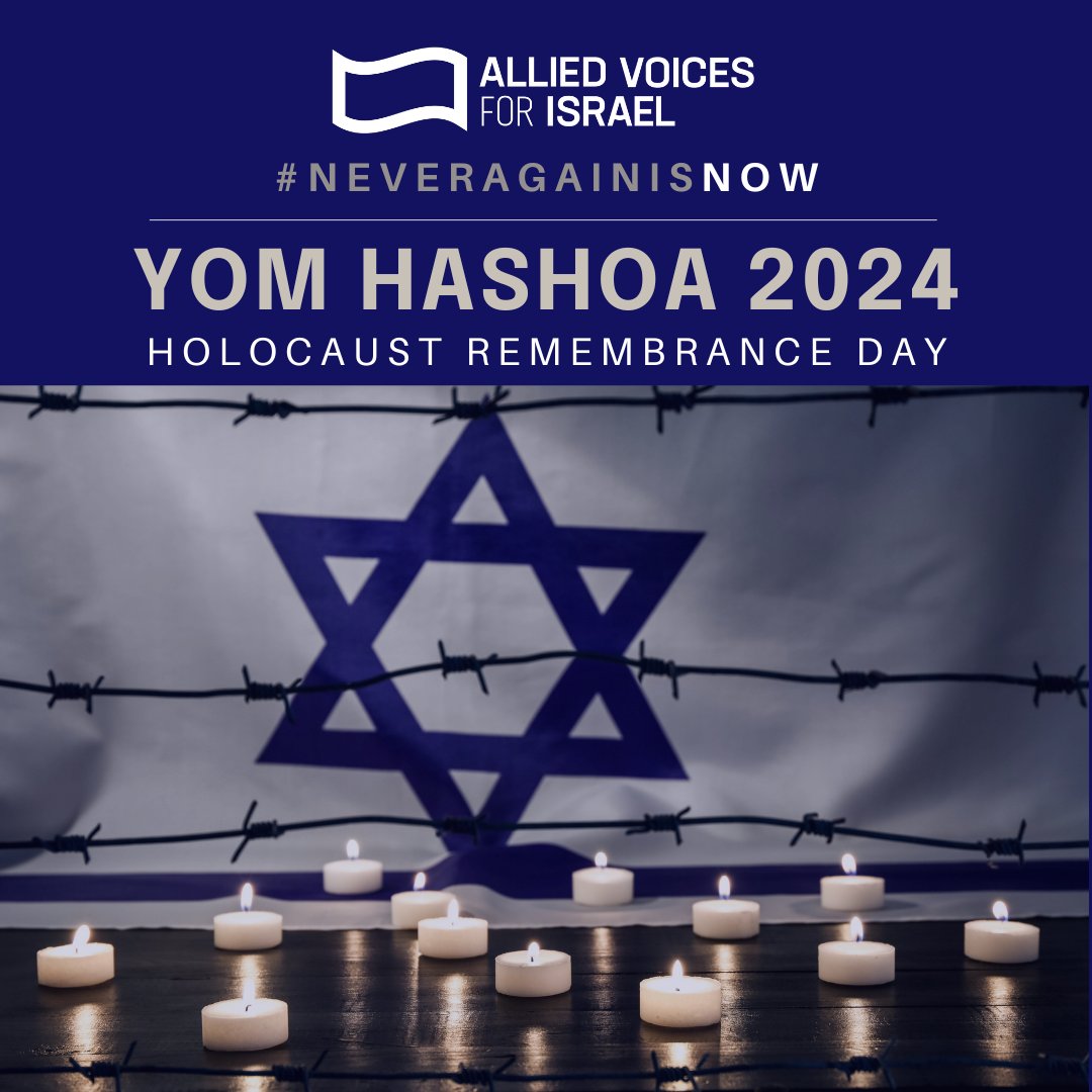 Tonight marks Holocaust Remembrance Day in Israel. Tonight and tomorrow, Jews all over the world commemorate the six million Jews murdered in the Holocaust, and the heroism of survivors and rescuers.

#NeverAgainisNOW #HolocaustRememberanceDay #YomHashoa  #bringthemhomeNOW