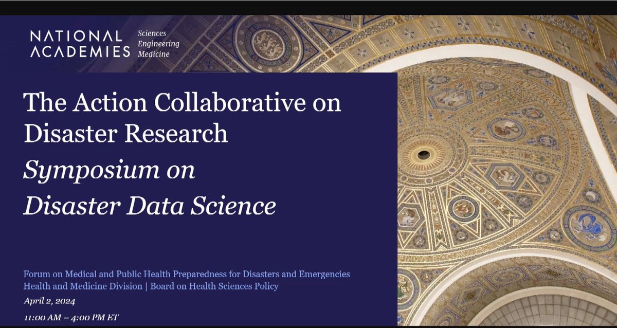 ICYMI: @theNASEM Action Collaborative on Disaster Research held 4.2.2024. View the recorded sessions on children, exploring data integration, real-time situation awareness, and what needs improvement. nationalacademies.org/event/42050_04…