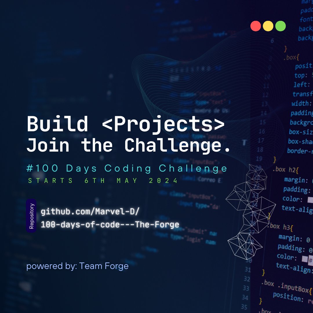 bigembee's tweet image. #100DayCodingChallenge with the guys @AlozieMiracleP2
@Marvel_at_Don
For the next 100 days, we'll be pushing ourselves to code every day, with the flexibility to dedicate anywhere from 5 minutes to 6 hours.
We're eager to see how many projects we can create by the end of this.