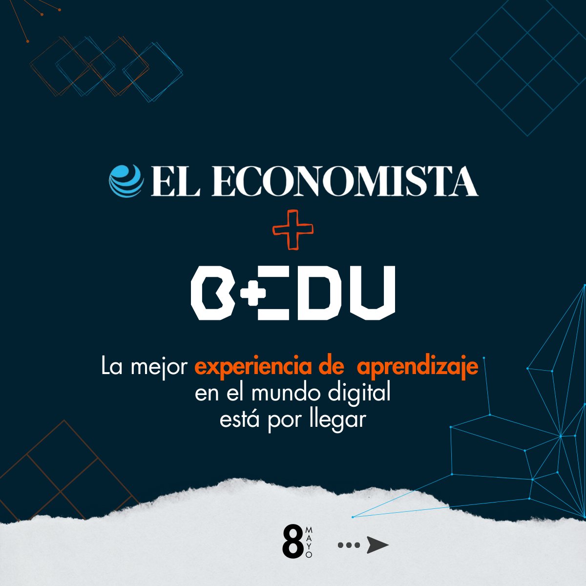 El aprendizaje digital, es la clave para tu éxito.  #BEDU y #ELEconomista juntos para una nueva experiencia de aprendizaje digital. Este 8 de mayo inicia una nueva historia. 😎 

#educación #contenidodigital #enportada #cultura #culturadigital #Bedu