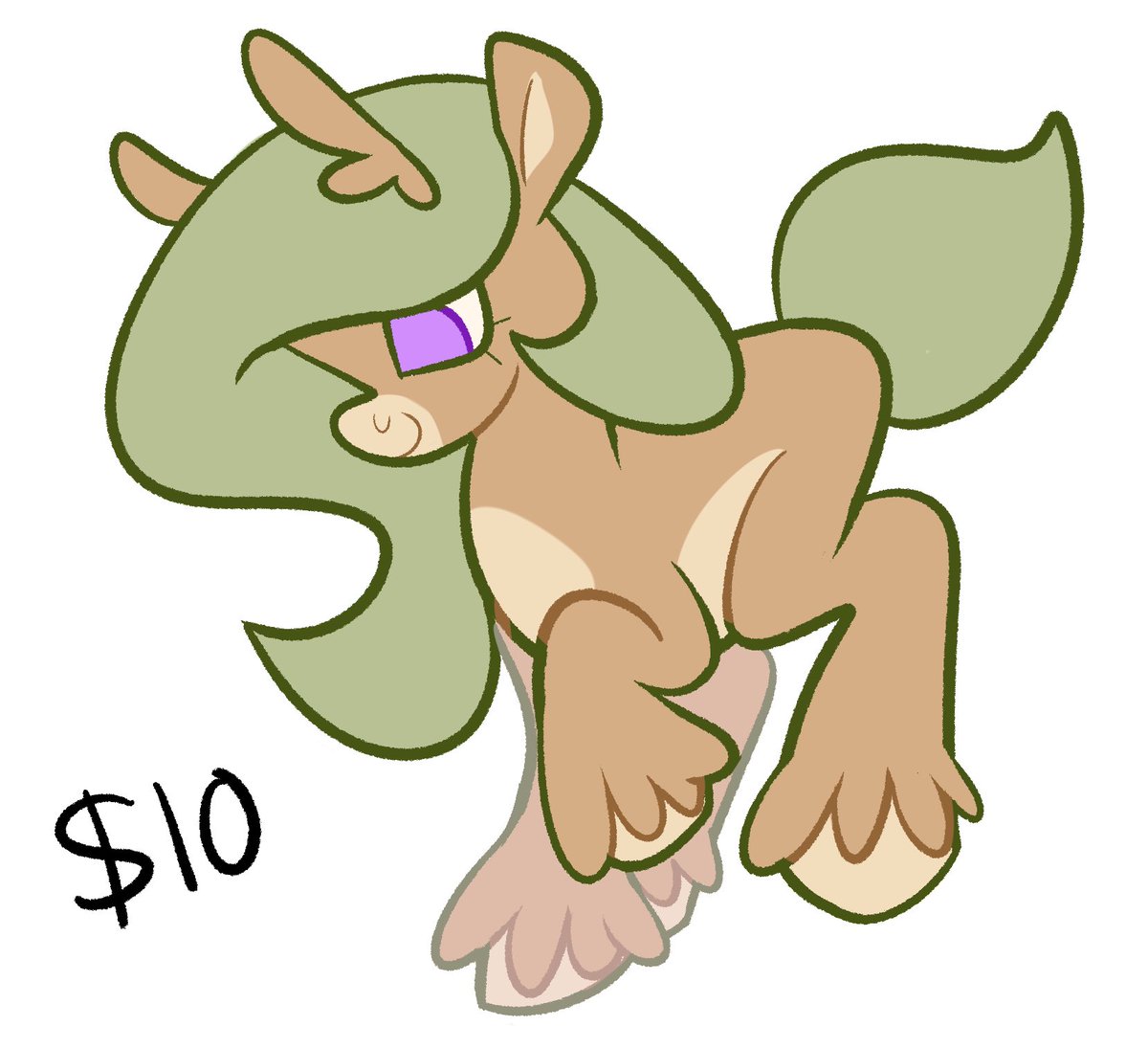 here’s the finished adopt! She’s $10 I can only take p@ypal and c@shapp or k0fi! If interested lmk … my name idea for her is OliveGarden