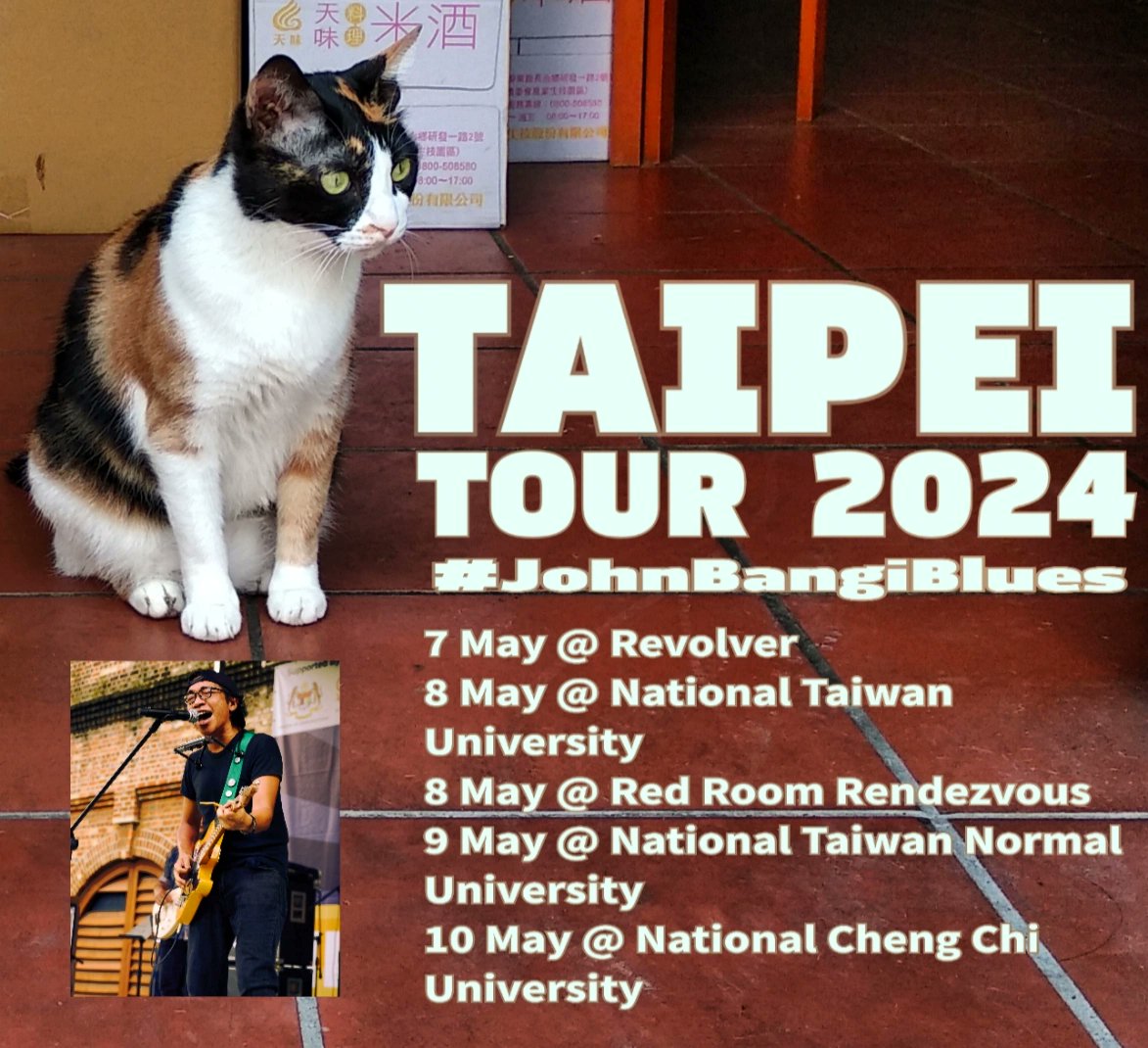azmyl's tweet photo. #JohnBangiBlues #TAIPEI TOUR 2024 🇲🇾🎶🇹🇼

See you soon #Taiwan! 🤘

@postagig @twt_gig @twt_muzik @Jenn_Thompson @MalayaRoll
@musicaddicts_my @junklistMY
@kakiseni @inirondivu @OhMYMuzik
@RentakSejuta @kelipanstore https://t.co/x3qkbyQGQ5