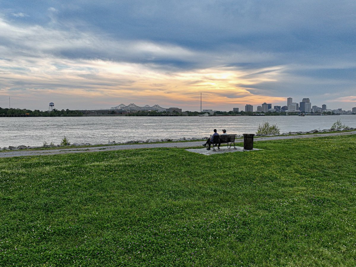 Bench with a view, Holy Cross, New Orleans