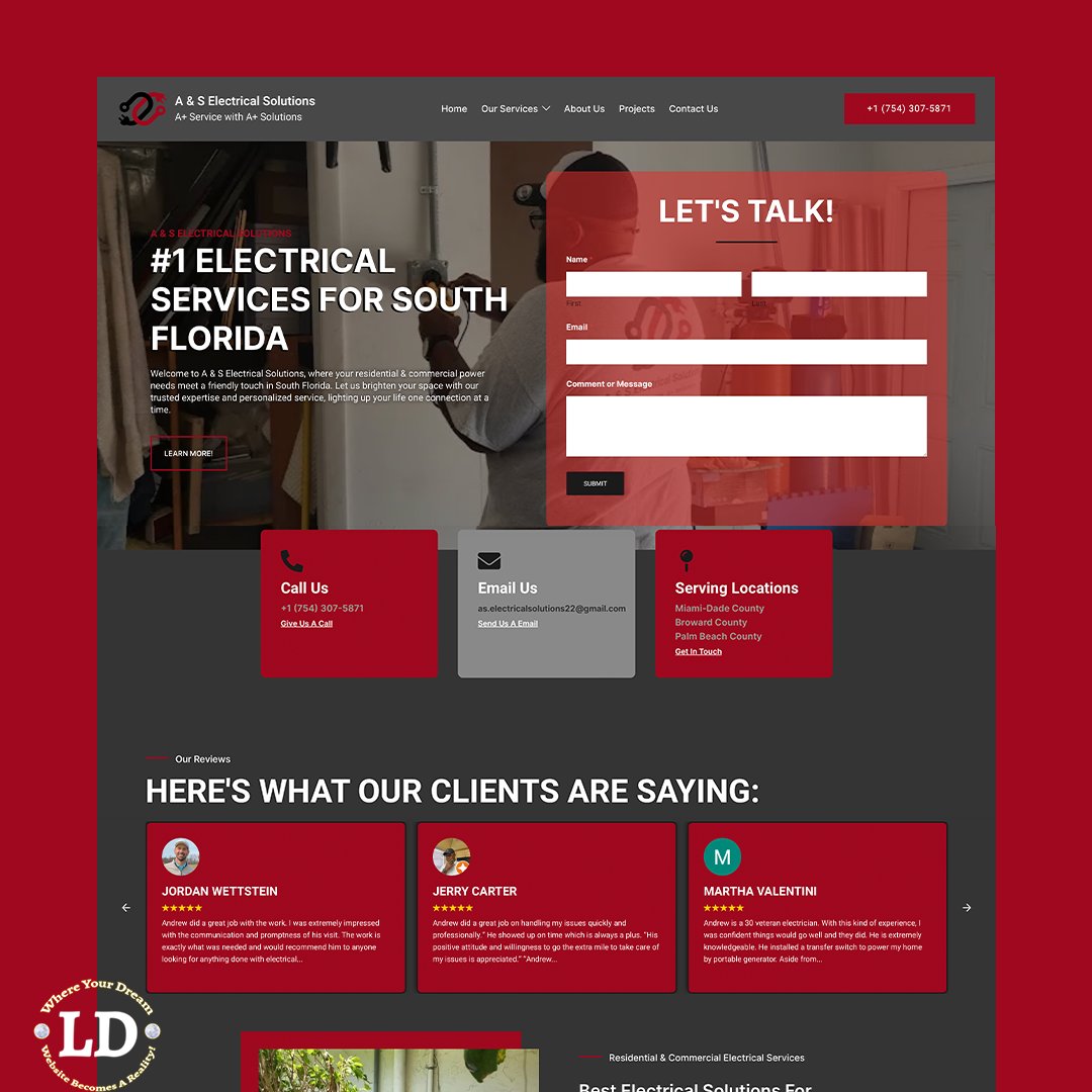 Let A & S Electrical Solutions shock you with their electrical services 🔌⚡️

Follow @lucrativedreamz for more web design inspiration 💫

#website #webdesign #electricalservices #electrician #websitedesign #wordpresswebsite #wordpress #wordpressdesign #ui #uidesign #graphicdesign