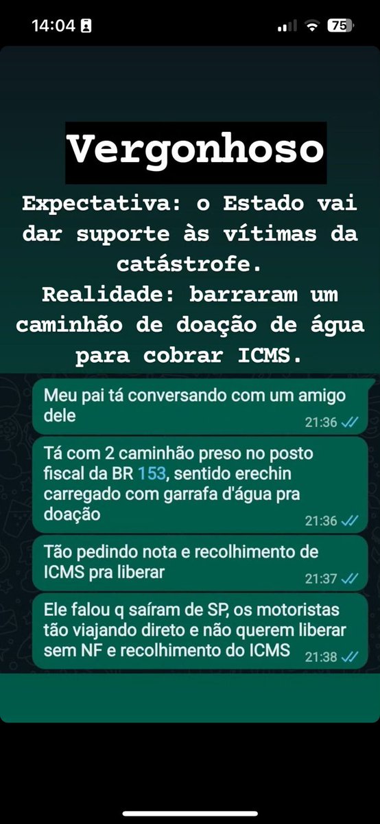 Num país governado por uma quadrilha de ladrões que faz tudo pelos 'cumpanheros' bandidos, a ajuda humanitária tem que ter nota fiscal. Inacreditável.