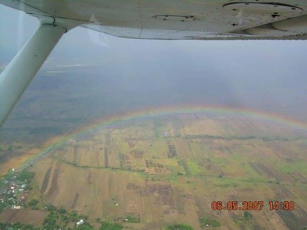 17 years ago this day flying Cessna 152 and the rainbow below me