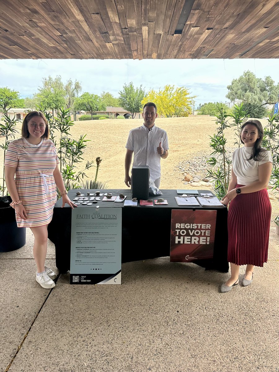 elizavetakuzz's tweet photo. Today at Jesus People Church registering Christians to vote, plugging them into our Faith Coaltion @TPACoalitions, and getting some RSVPs for the @thedandyproject Heartbeat of Arizona: pro-life tour! 

Doing it all along side my husband, @tpaction Feild rep @tibbetts_nick and our Paradise Faith Coaltion member!