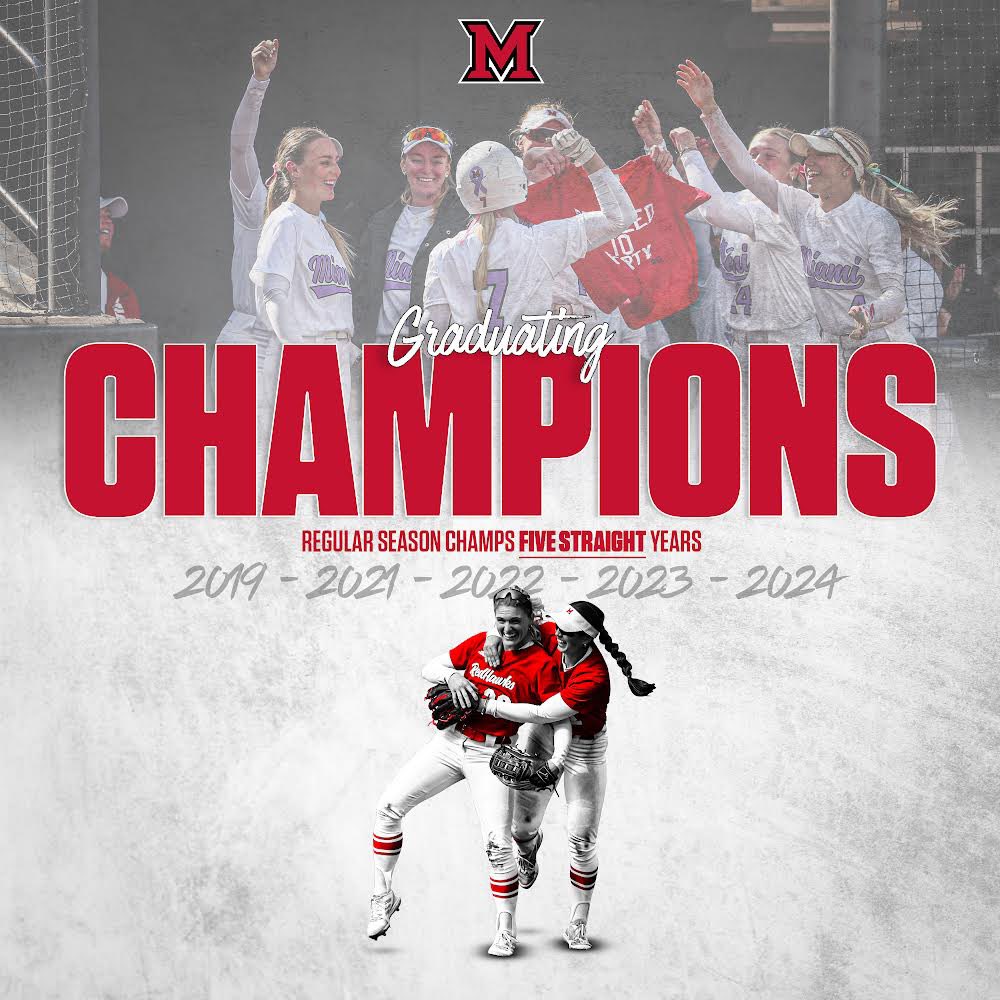 Miami Softball (@miamioh_sb) on Twitter photo ๐๐๐ฃ๐ ๐๐ #๐ฎ๐ญ/๐ฎ๐ฑ
๐ฐ๐ฑ-๐ณ ๐ข๐๐ฒ๐ฟ๐ฎ๐น๐น / ๐ฎ๐ฒ-๐ญ ๐ ๐๐
#๐ ๐ข๐ง ๐๐๐ฌ, ๐๐๐ฌ/๐ ๐๐ฆ๐, ๐๐๐จ๐ซ๐ข๐ง๐ and ๐๐๐%
#๐ ๐ข๐ง ๐๐%
#๐ ๐ข๐ง ๐๐๐ฏ๐
๐๐๐คโ๐จ ๐ง๐๐๐๐ฎ ๐๐ค๐ง ๐ฅ๐ค๐จ๐ฉ ๐จ๐๐๐จ๐ค๐ฃ? ๐
#GraduatingChampions
#ProceedToParty ๐๐๐ฃ๐ ๐๐ #๐ฎ๐ญ/๐ฎ๐ฑ
๐ฐ๐ฑ-๐ณ ๐ข๐๐ฒ๐ฟ๐ฎ๐น๐น / ๐ฎ๐ฒ-๐ญ ๐ ๐๐
#๐ ๐ข๐ง ๐๐๐ฌ, ๐๐๐ฌ/๐ ๐๐ฆ๐, ๐๐๐จ๐ซ๐ข๐ง๐ and ๐๐๐%
#๐ ๐ข๐ง ๐๐%
#๐ ๐ข๐ง ๐๐๐ฏ๐
๐๐๐คโ๐จ ๐ง๐๐๐๐ฎ ๐๐ค๐ง ๐ฅ๐ค๐จ๐ฉ ๐จ๐๐๐จ๐ค๐ฃ? ๐
#GraduatingChampions
#ProceedToParty