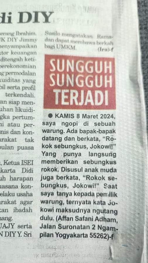 Istilah nya boleh juga nih 🤭 Rokok Sebungkus Jokowi alias ngutang!!! . .