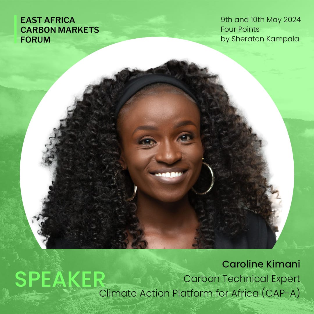 Climate Action Platform for Africa (CAP-A) (@climateactafric) on Twitter photo Twitter (X)
Carol Kimani, our Carbon Technical Expert will be speaking at the East Africa Carbon Markets Forum on 9th & 10th May in Kampala, exploring how carbon markets can fuel climate positive growth in Ag <a href="/EAcarbonmarkets/">East Africa Carbon Markets Forum</a> #EACMF2024 Twitter (X)
Carol Kimani, our Carbon Technical Expert will be speaking at the East Africa Carbon Markets Forum on 9th & 10th May in Kampala, exploring how carbon markets can fuel climate positive growth in Ag <a href="/EAcarbonmarkets/">East Africa Carbon Markets Forum</a> #EACMF2024