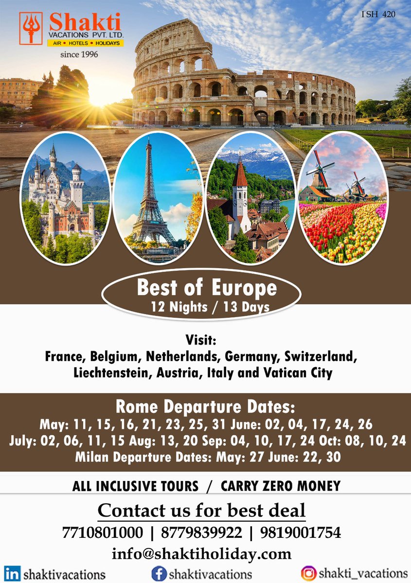 #shaktivacations #travellingthroughtheworld #traveldestination #traveltourism #europe🇪🇺 #europetravel #europcountry #france #switzerland #austria🇦🇹 #germany🇩🇪 #germanytourism #france #netherlands #liechtenstein🇱🇮 #italy #lisbon #sevillespain🇪🇸 #jewelsofeasteurope