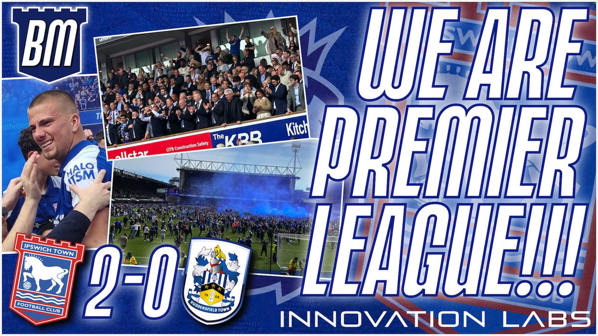 🚩 'WE ARE PREMIER LEAGUE!' - OUT NOW!! 🗣️ A podcast 22 years (well, 9 for us) in the making - we celebrate #ITFC's promotion to the Premier League following victory on Saturday! 🎧 podcasts.apple.com/gb/podcast/blu… 📺 youtube.com/live/XxdXbTVwn… 🤝 @LabsStowmarket