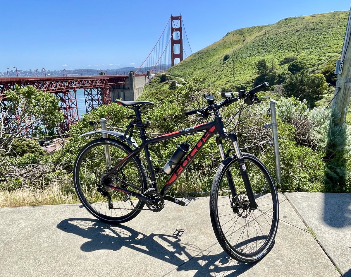 It was very nice to cross the Golden Gate Bridge today with my bike 🚴 riding. It was fun, windy and memorable. #goldengatebridge