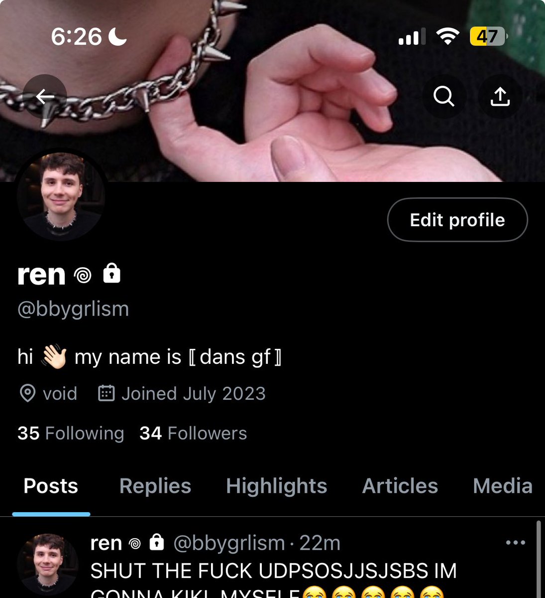 k1ttyhowell's tweet photo. @bbygrlism hi follow my priv cos im barely active on here or dont u can do what u want https://t.co/5FhUqKRPkk