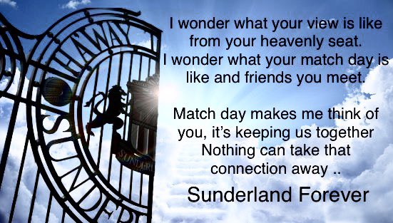 Early start & special day for The Heaven branch as we come together to remember a Sunderland legend but each with our own loved one in our heart. We will be supported by @IMPACTNortheast who will be at the @SlandMinster throughout the event ♥️ Our Heaven branch poem…..