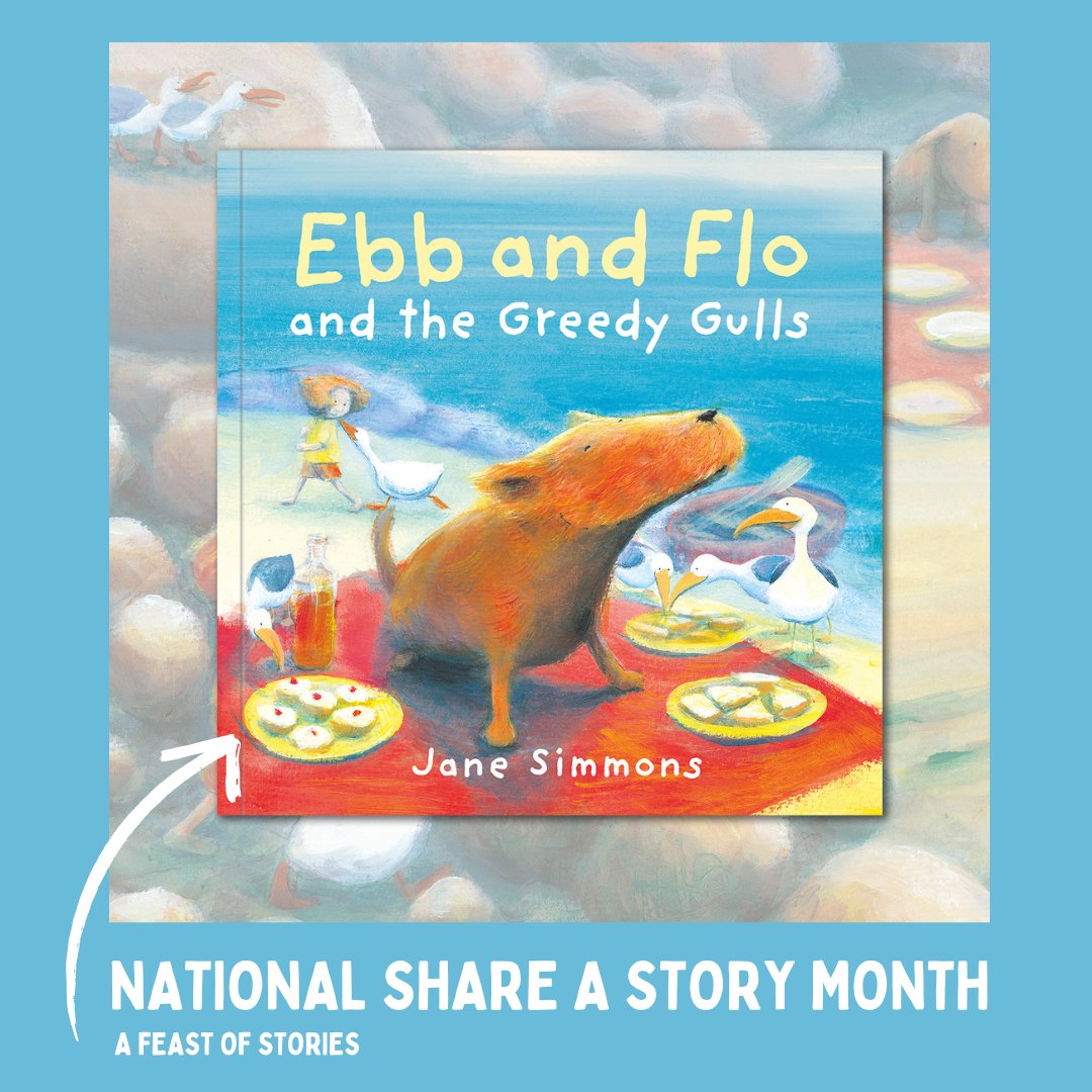 It's #NationalShareAStoryMonth and this years theme is 'A feast of stories' Food?! Say no more! We'll be sharing more of of our food featuring favourites over the next few weeks. Today it's 'Ebb and Flo and the Greedy Gulls' Can you blame them? Look at those delicious cakes!