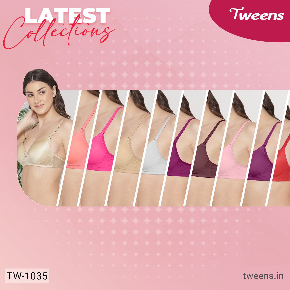 Unfold your different shades with TWEENS different shades. 💕
.
.
.
.
.
#TWEENSbra #bra #lingerielove #bras #womenfashion #lingerieonline #trendy #comfyoutfit #apparels #summerbras