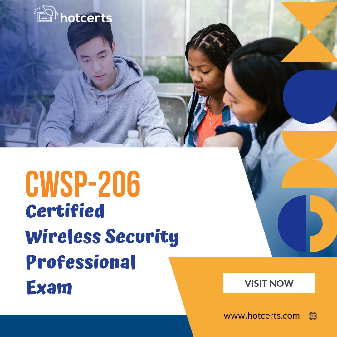 HotCerts: Ace the CWSP-206 exam with confidence! As your go-to IT certification provider, we're here to help you succeed. Pass with ease and elevate your career today!
@HotCertsExams
.
.
#ITCertification #SuccessGuaranteed #CareerElevation