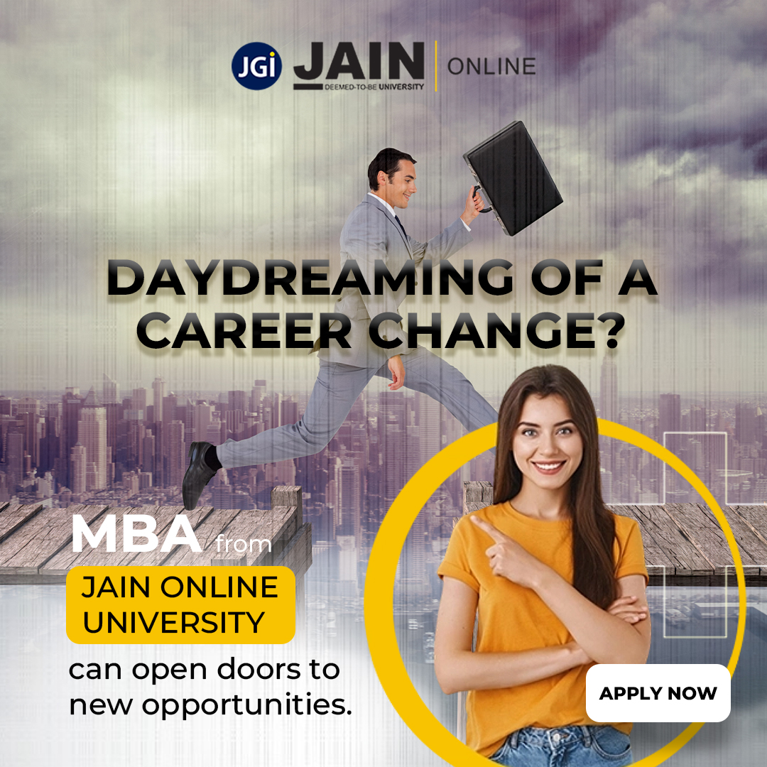 The JAIN Online MBA equips you with the skills and knowledge to make that dream a reality, all on your own schedule. Apply Now!

For any further queries, reach us at
Contact details- +91- 8336889553
WhatsApp:- wa.me/message/TINDX5…

#EduKyu #JainOnline #JainOnlineUniversity