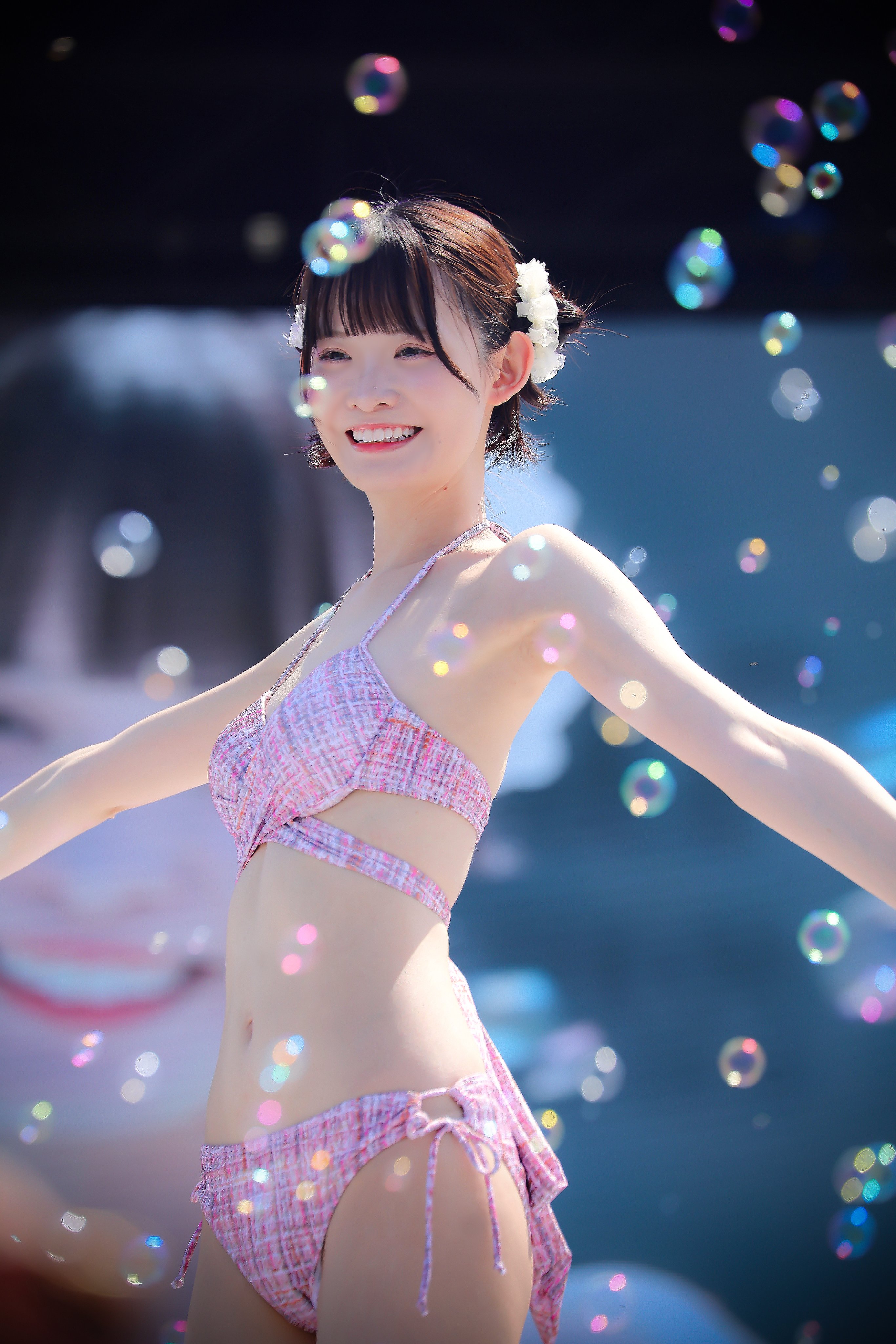SCS-DOG107さん　淡水本真珠　美珠　桃桜苺珠瑠璃紺×孔雀青　ステンK18 SCS-DOG107さん淡水本真珠美珠桃桜苺珠瑠璃紺×孔雀青ステンK18