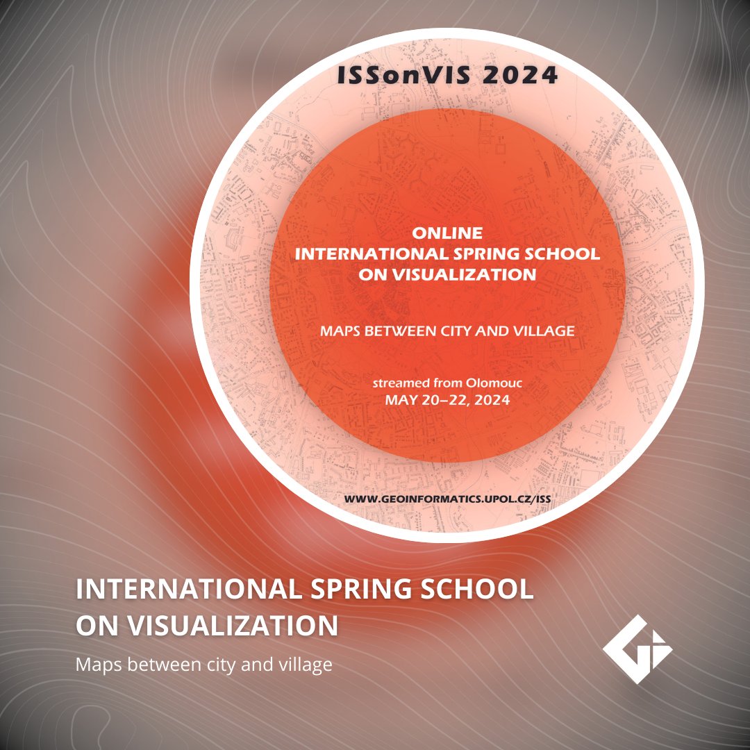 🌟 Join Us for the International Spring School on Visualization online! 🌐 Maps between city and village

📆 When: 22–22 May 2024
📍 Where: Online from Palacký University, Olomouc, Czech Republic
🔗 Register Now: geoinformatics.upol.cz/iss/