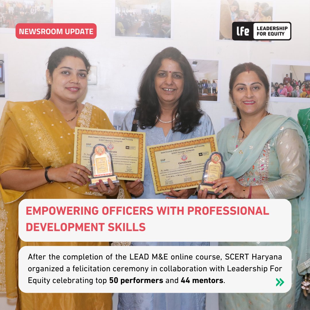 We work with the SCERT Haryana for capacity building of state education officers to strengthen program management and implementation. Click to know more it - linkedin.com/feed/update/ur…