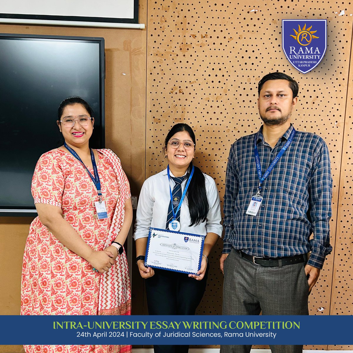 Intra-University Essay Writing Competition at Rama University🌟

#EssayCompetition #WritingContest #AcademicExcellence #Scholarship #Wordsmith #Innovation #UniversityLife #RamaUniversity