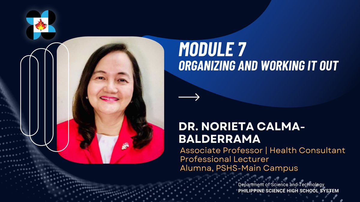 PSHS_System's tweet image. Join a PSHS-Main campus alumna, Dr. Norieta Calma-Balderrama, Associate Professor &amp;amp; Health Consultant, as she delves into managing Stress, learning to reflect &amp;amp; working out difficulties in today&apos;s #PisayTalk Series via FB Live. Go to &amp;gt; facebook.com/Philippine.Sci…