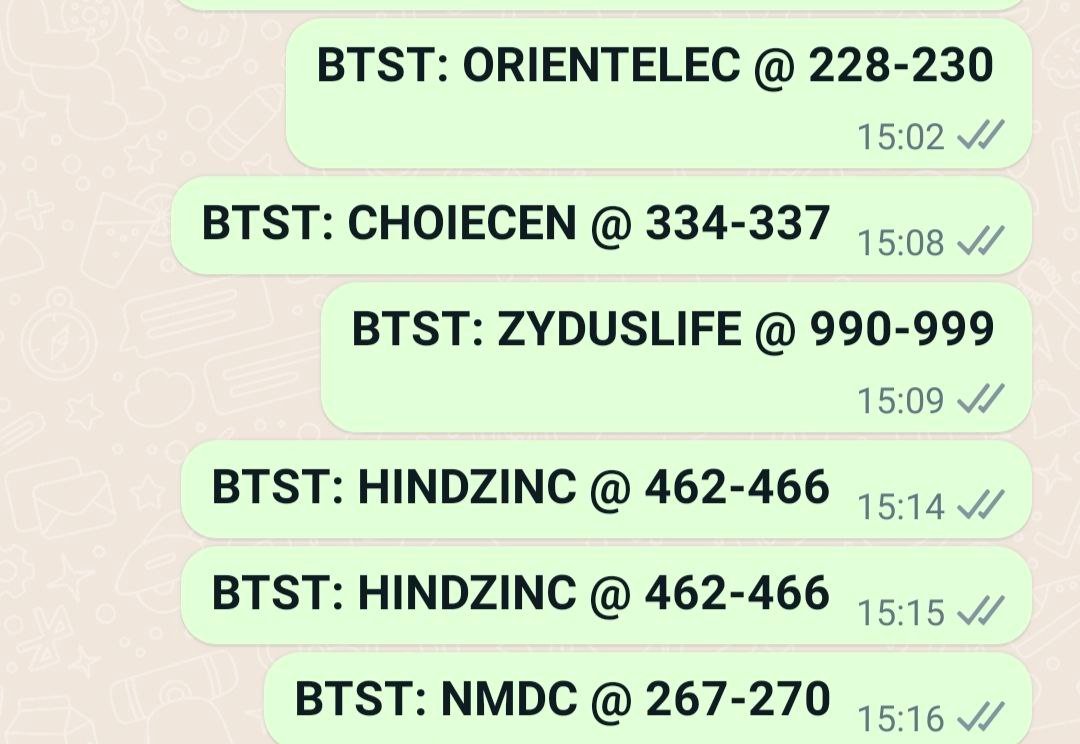 t.me/stockfunda/467…

#BTST #ORIENTELEC #CHOIECEN #ZYDUSLIFE #HINDZINC #NMDC #TargetHit #Jackpot