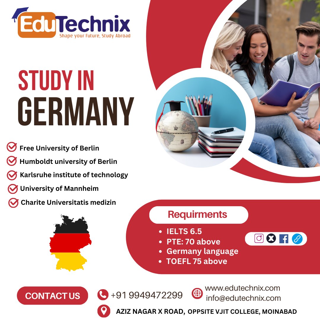 'Learning the language, living the culture, loving the experience! 📚🇩🇪
for more information :
contact us : +91 9949472299
#germanuniversities #highereducationgermany #studentvisagermany #StudyAbroadExperience #GermanCulture