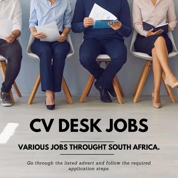 CV Desk has the following openings this week:

1. Service Centre Consultant (Permanent In Office Cape Town), 07 May 2024
2. Senior Administrator, Pinelands, 08 May 2024
3. Service Centre Consultant, Pretoria, 07 May 2024
4. Financial Consultant (Parys), 07 May 2024