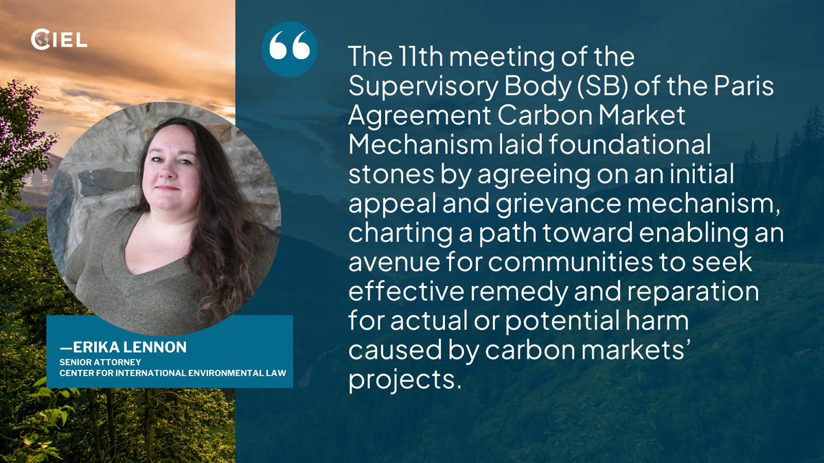 The 11th meeting of #ParisAgreement's carbon market mechanism [#Article6o4] Supervisory Body (SB) ended last week. The SB adopted ⚖️#GrievanceProcess but did NOT agree on a 🔨#SustainableDevelopmentTool. A 🧵 with our key takeaways 👇