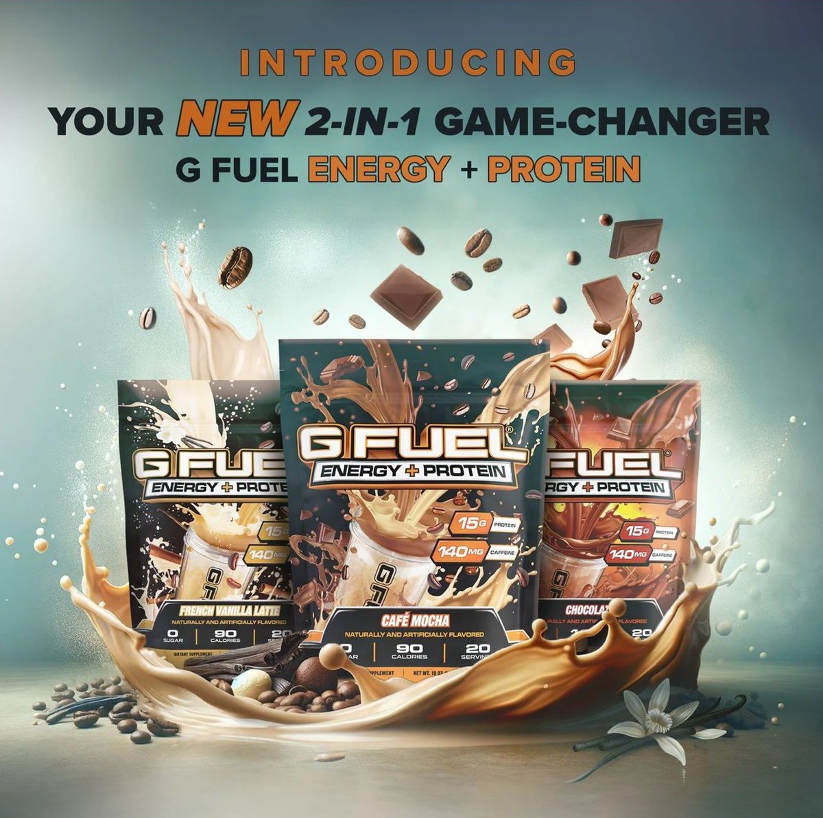 🔥𝐆𝐅𝐔𝐄𝐋 𝐄𝐧𝐞𝐫𝐠𝐲 + 𝐏𝐫𝐨𝐭𝐞𝐢𝐧🔥 🟤ALL NEW FLAVORS. ⚪️MAY 8TH. 🟤CODE KARNAGE. This is a MUST ORDER @GFuelEnergy product, trust us.