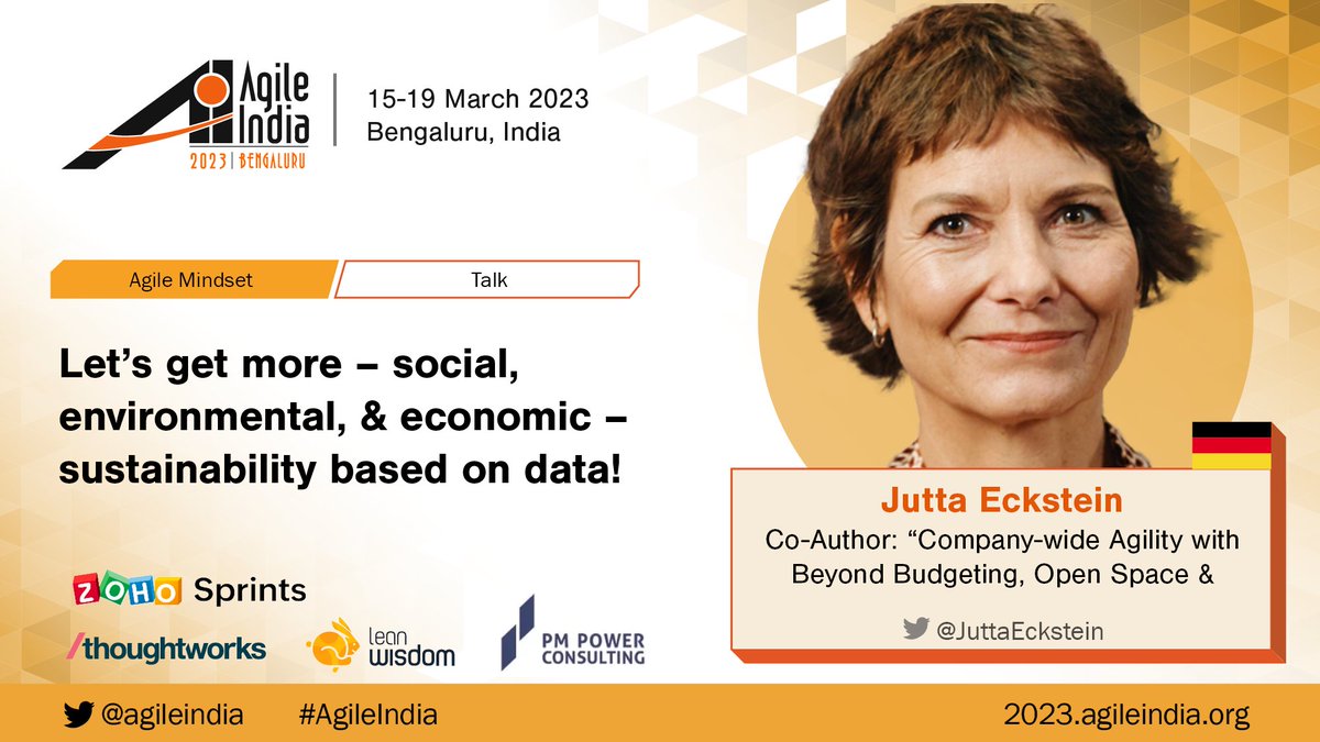 [VIDEO] 'Let’s get more – social, environmental, & economic – sustainability based on data!' by @JuttaEckstein at #AgileIndia 2023.
youtube.com/watch?v=6XZISw…

#AgileMindset #Sustainability #Probe #DiversityinTech