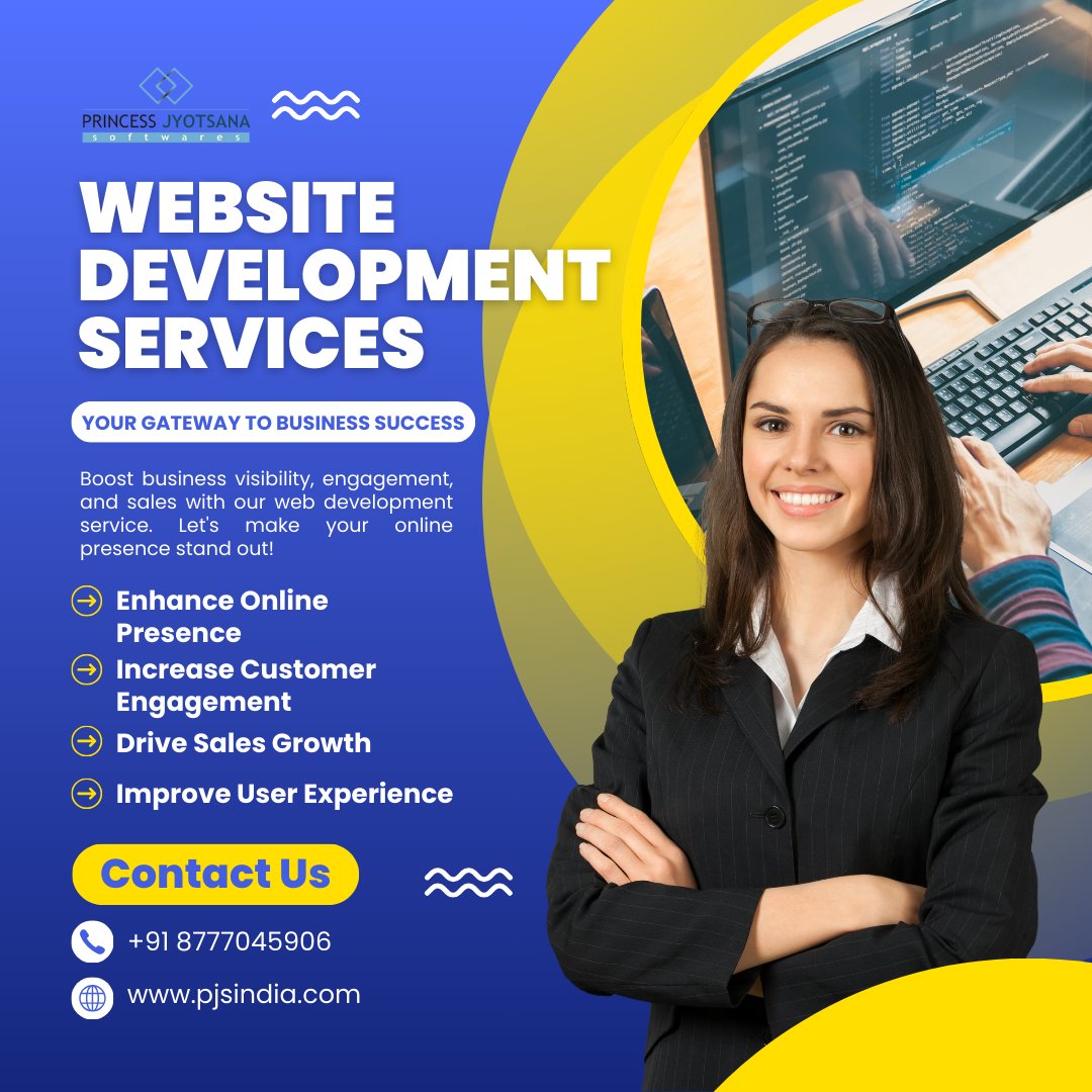 Grow online like never before with our web development services! Let's create a stunning website that drives growth and success. To get more info please call : +91 8777045906 Visit : pjsindia.com #WebDevelopment #BusinessBoost #pjsindia