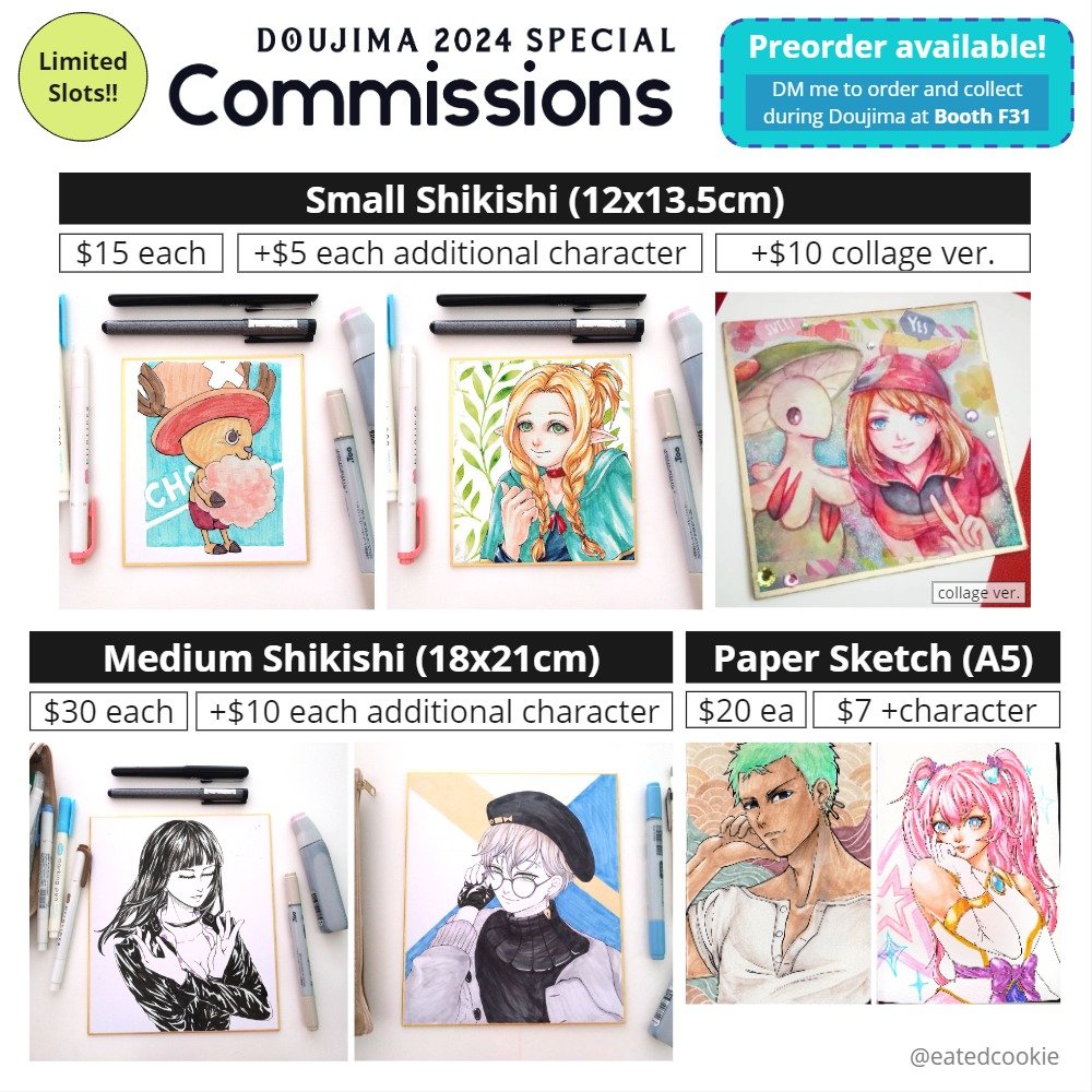#doujima2024 catalogue 2/2

Come visit me at F31 on 11-12 May!!
#doujimasg