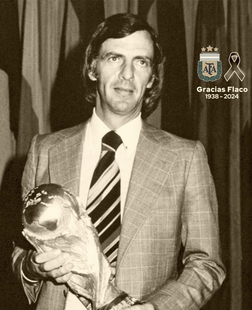 Se marchó con sus copas y preseas el flaco rosarino Menotti, iba montado en el vagón de los 85 años. Fue un jugador estandart, pero se convirtió en un gran entrenador del fútbol, logró titularse campeón del mundo con Argentina 1978 y con el Barşa en los 80. César: hasta siempre!