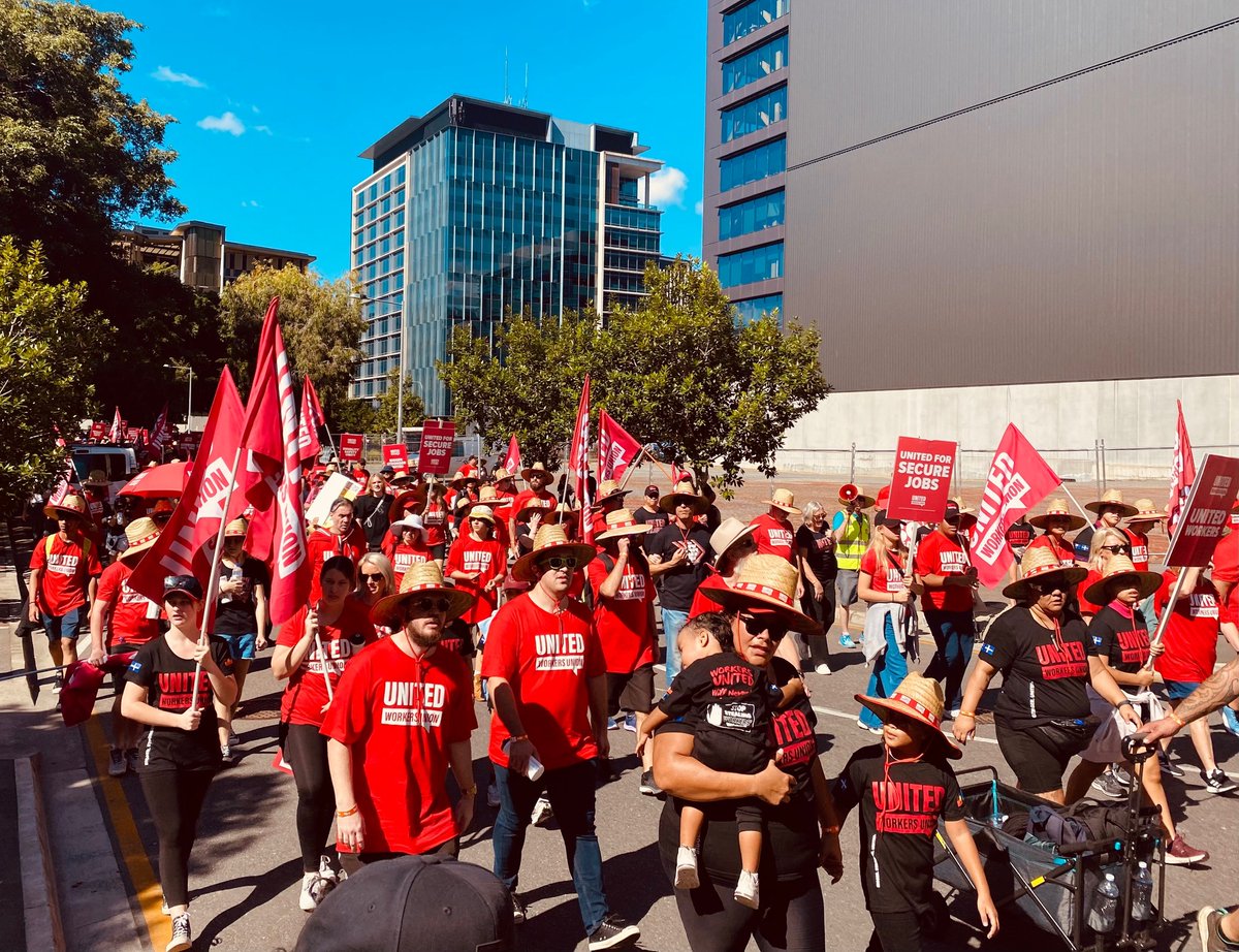 Workers united will never be defeated! Hundreds of Queensland UWU members turned out to celebrate Labour Day! #qldunions #labourday #labourday2024