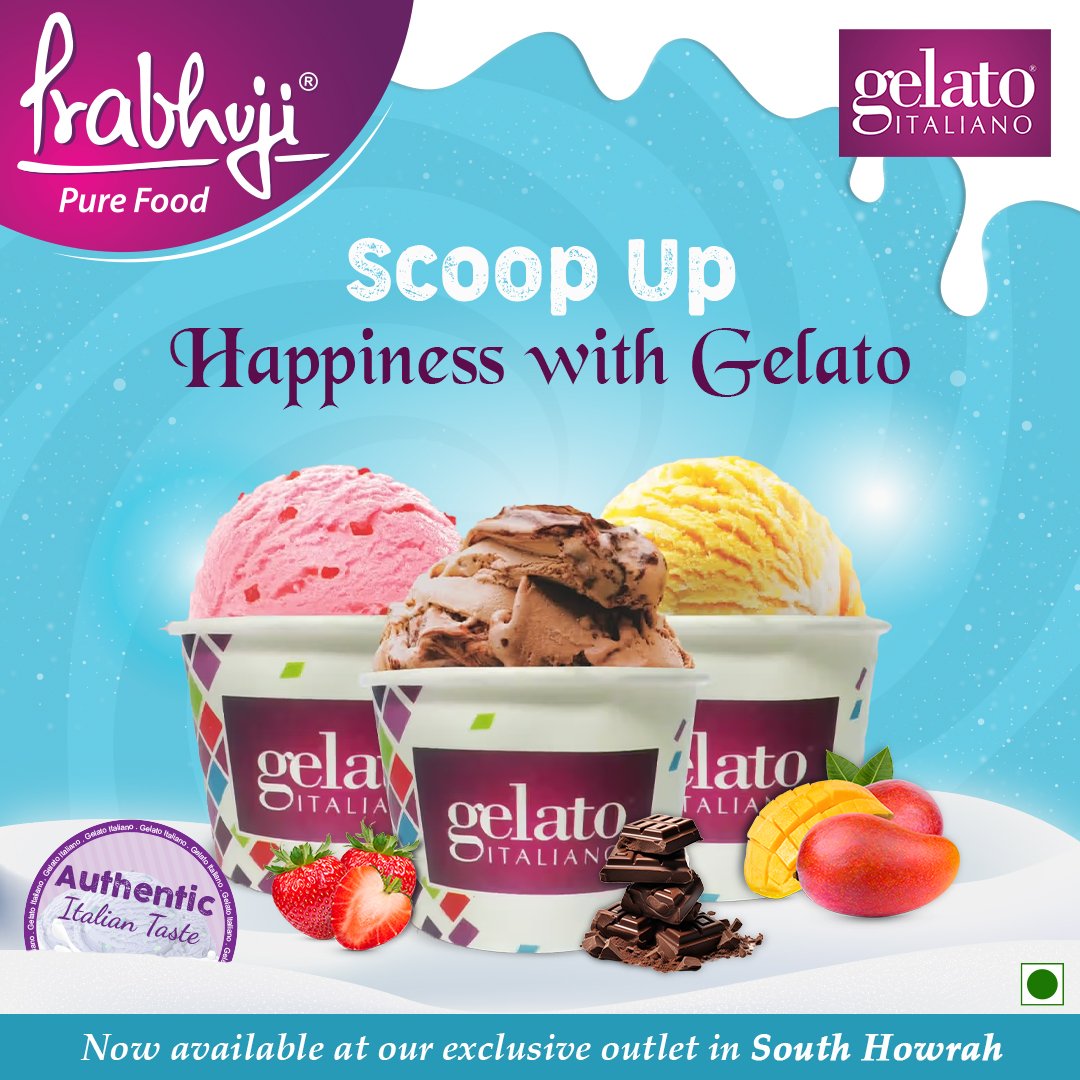 Chill out this summer with a vibrant new range of authentic Italian Gelato flavours at Prabhuji's new outlet in South Howrah. Visit now!
.
.
#Gelato #AuthenticIltalianTaste #Summer #Variety #Flavours #NewOutlet #SouthHowrah #PrabhujiPureFood #PureTaste