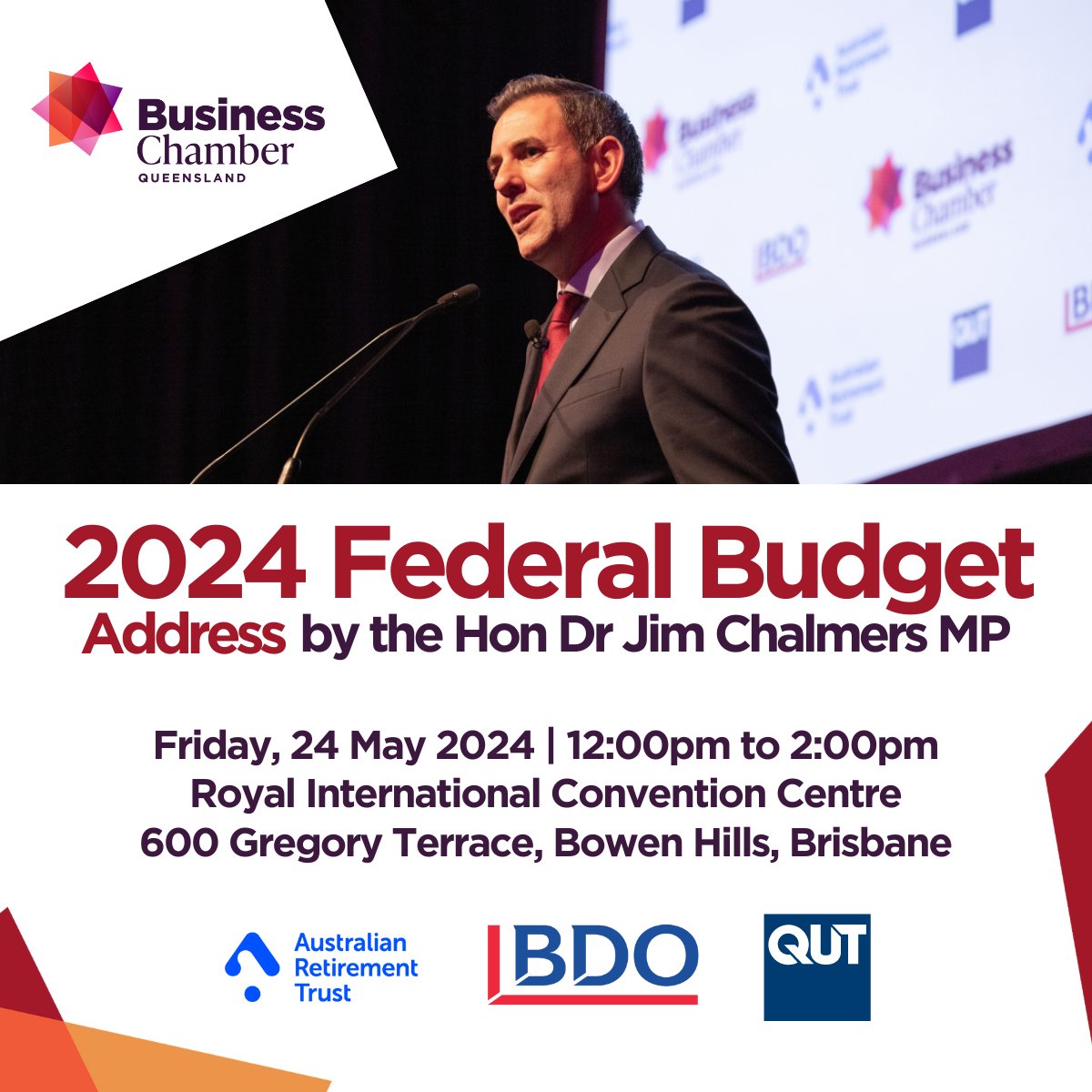 We are delighted to be sponsoring the @ChamberQLD 2024 #federalbudget address with the Hon @JEChalmers. Register now: businesschamberqld.com.au/news-and-resou…
#budget2024