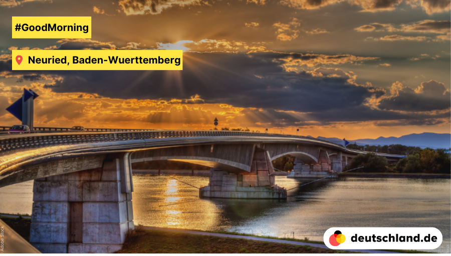 🌅 #GoodMorning from the Pierre-Pflimlin Bridge. 🇩🇪 The bridge over the #Rhine connects the towns of Neuried in #Germany and Eschau in France. 🇫🇷 It was named after Pierre Pflimlin, former mayor of #Strasbourg and long-time president of the 🇪🇺 Parliament. #PictureOfTheDay