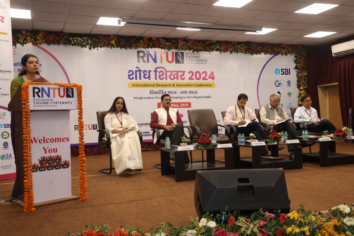 Addressed 400 plus Researchers and Innovators participated from various universities of India in Shodh Shikhar 2024 organised by RNTU. It's important to convert thier best ideas into workable models for the benefits of larger community. @AIGGPA @AicRntu @RNTU @innovation