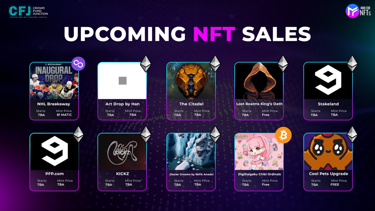 🔥UPCOMING NFT SALE 🚀

There are hundreds of NFT Token launches every month.

We help you find the right ones.

✅Find winning NFT
✅Make better Investment
✅Optimise your portfolio

Success in NFT is just one click away💰

Join our upcoming NFT & Crypto webinar below 👇

👉