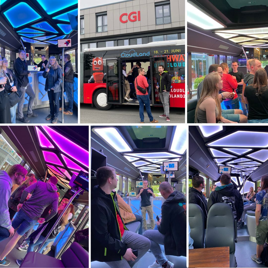 Highway to CloudLand Stopp Braunschweig

Am Freitag Abend war der Cloud-Bus bei uns CGI buff.ly/3UJ3d9P in Braunschweig. 
Es gab einen Impulsvortrag von buff.ly/3UzFo38  zum Thema "GitOps – ist das was für mich, oder nicht?" 
Danke für einen schönen Abend 😄  #CGI