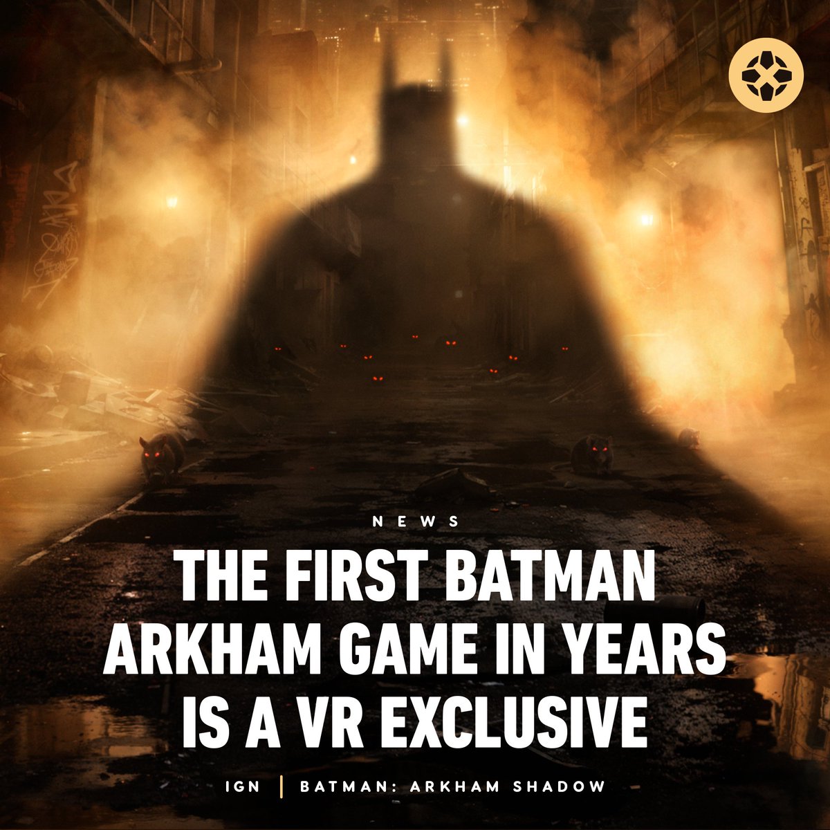 Eight years after the last Batman: Arkham game, Warner Bros. has announced the next in the series: Batman: Arkham Shadow - a VR game set for release exclusively on the Meta Quest 3 later in 2024. bit.ly/3y3ahVV